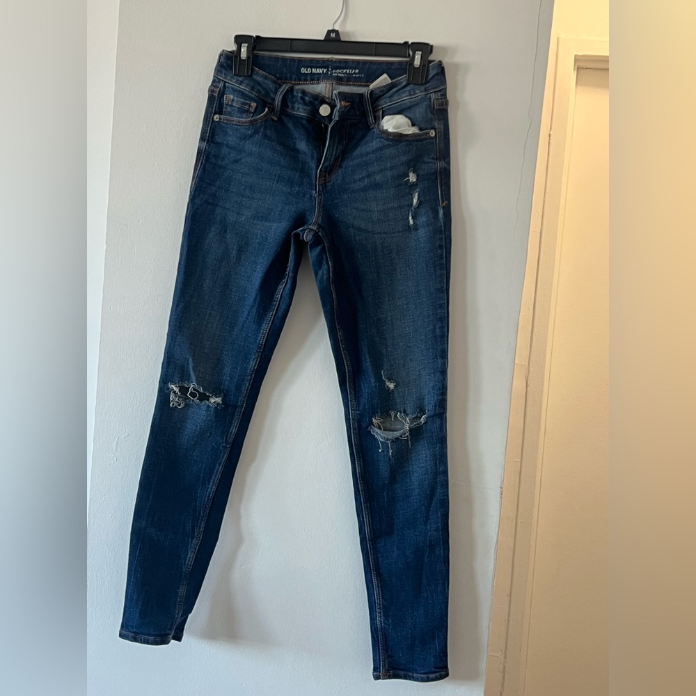 Old Navy Dark Blue Ripped Jeans